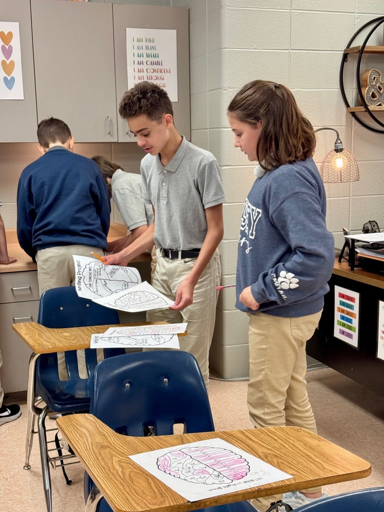 Students working in a classroom
