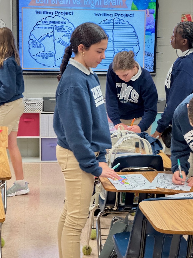 Students working in a classroom