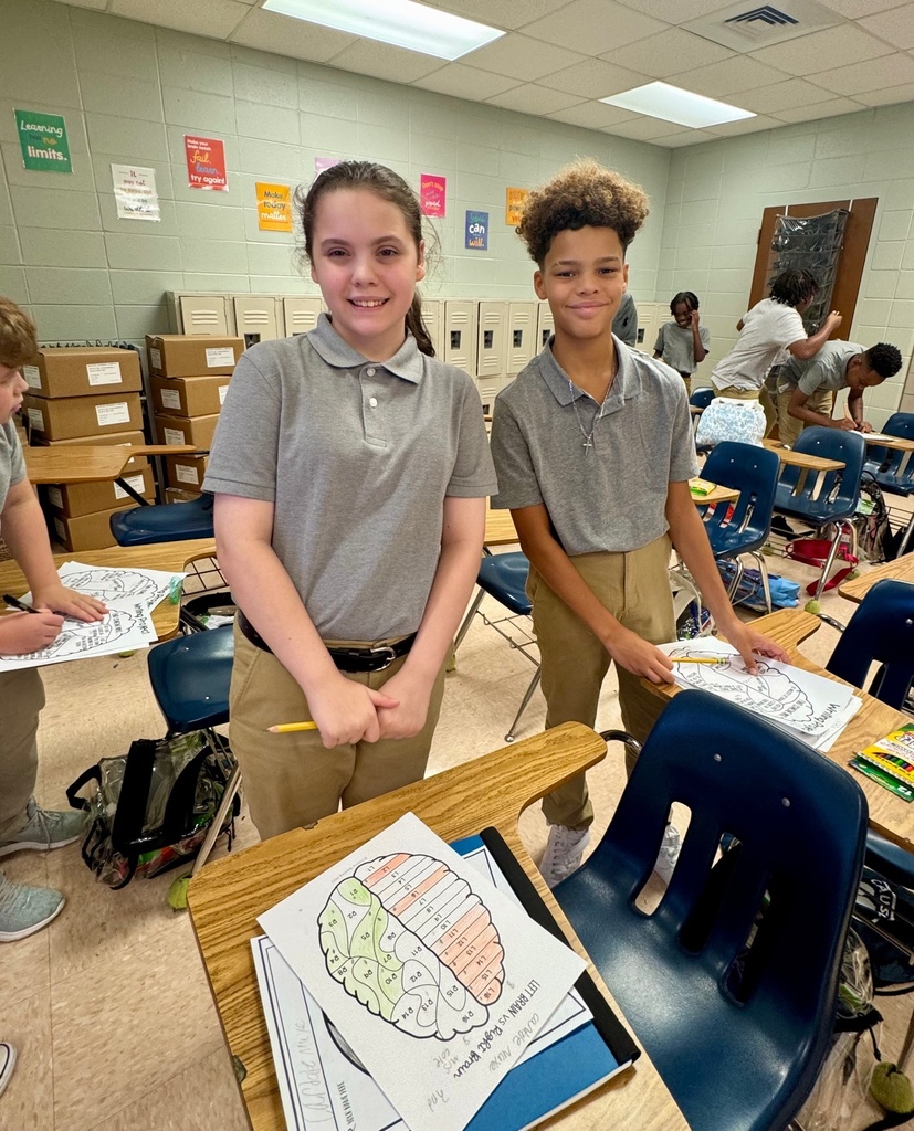 Students working in a classroom