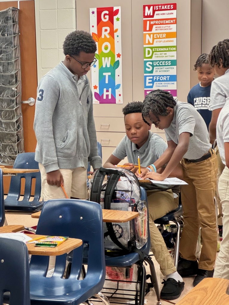 Students working in a classroom
