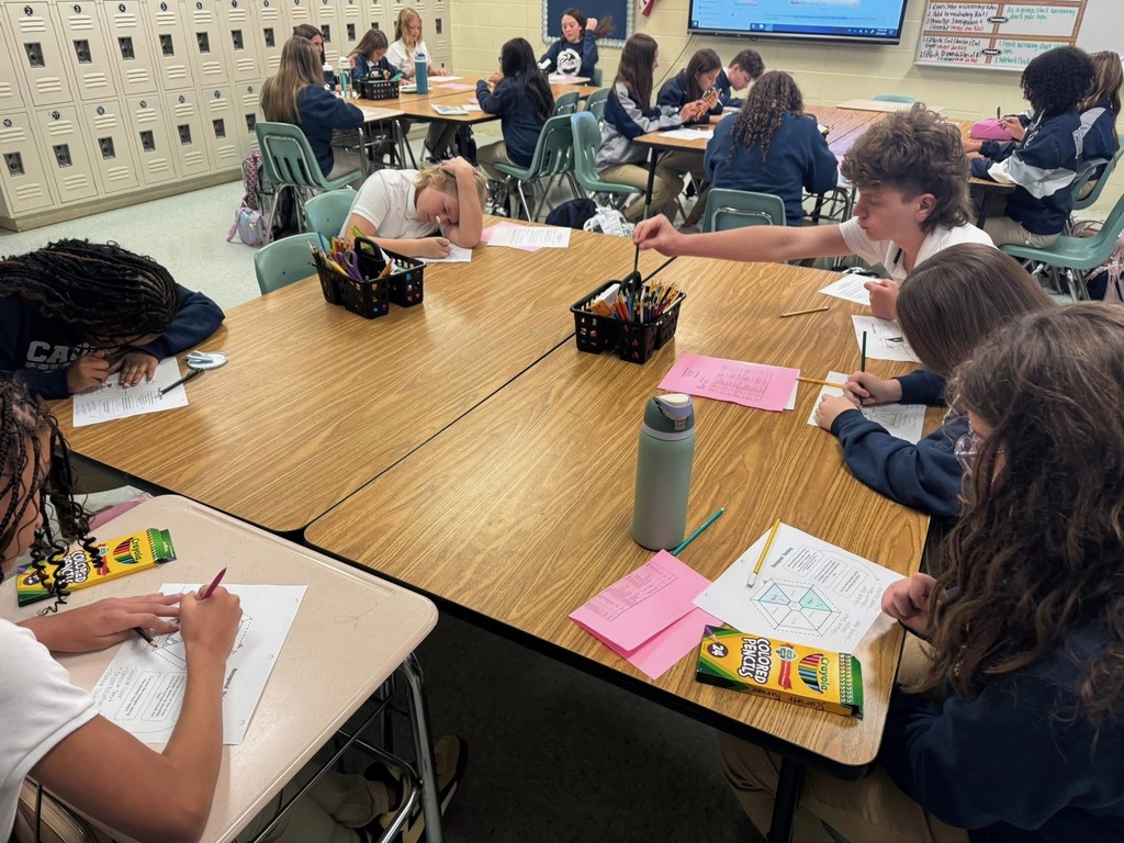 Group of students sitting at a table working