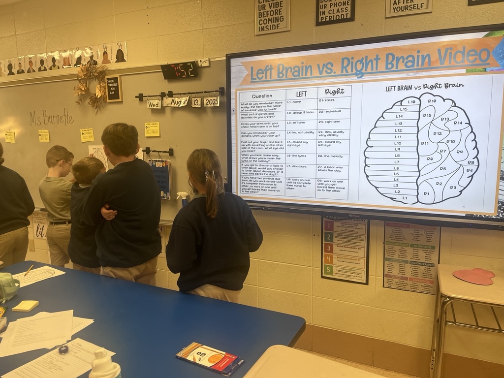 Students working in a classroom