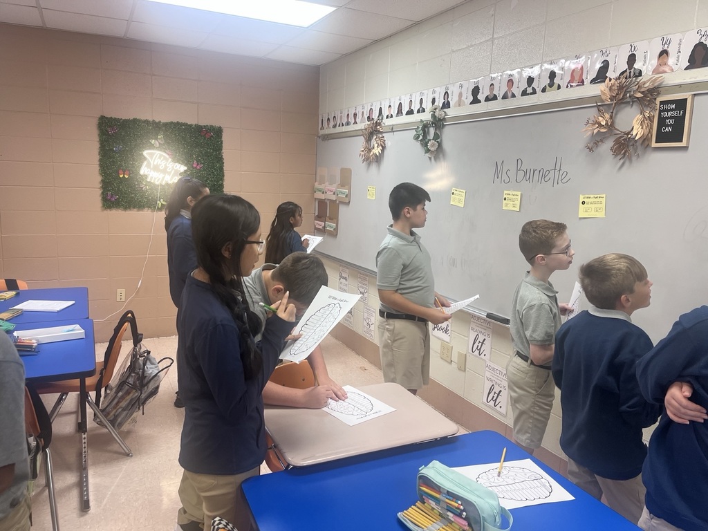 Students working in a classroom