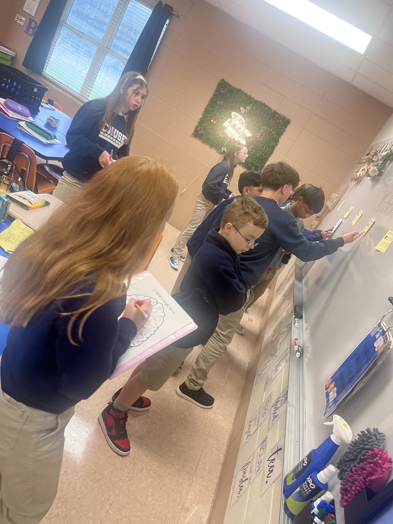 Students working in a classroom