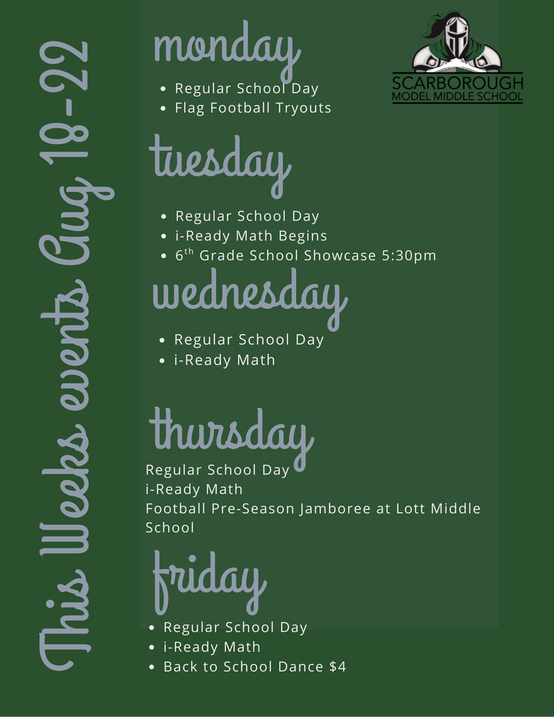 weekly schedule