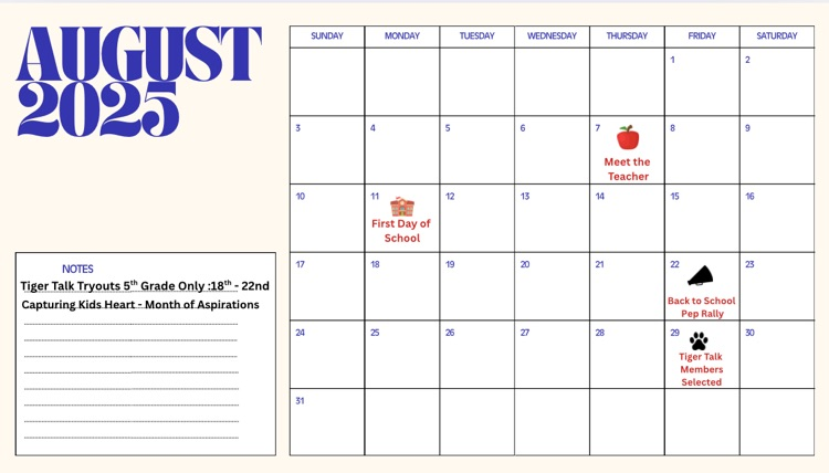August events 