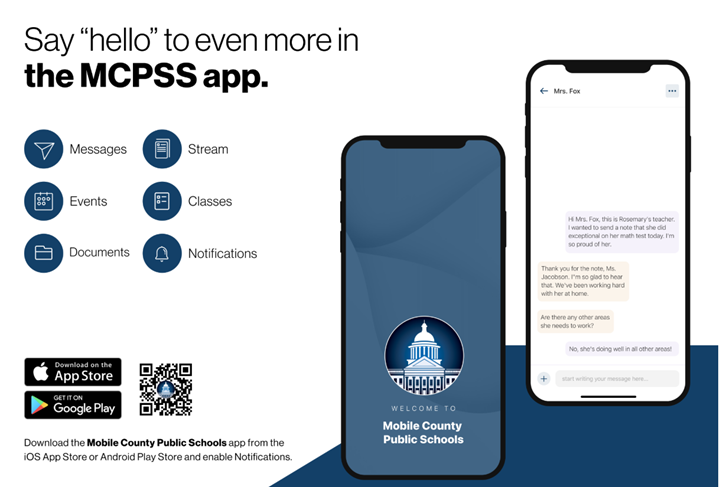 Say hello to the MCPSS app.  Download in the App Store or Google store. 