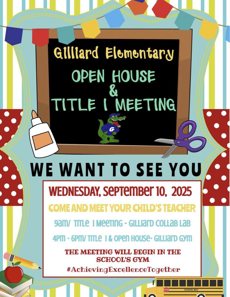 Open House will be held on Wednesday, September 10th from 4pm - 6pm