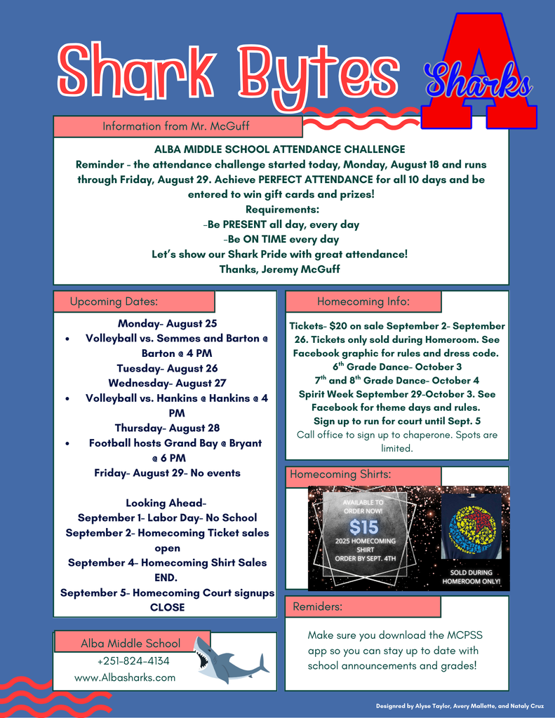 August 25th Shark Bytes Newsletter