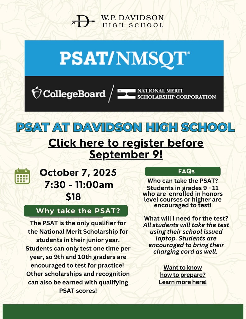 PSAT at Davidson High School