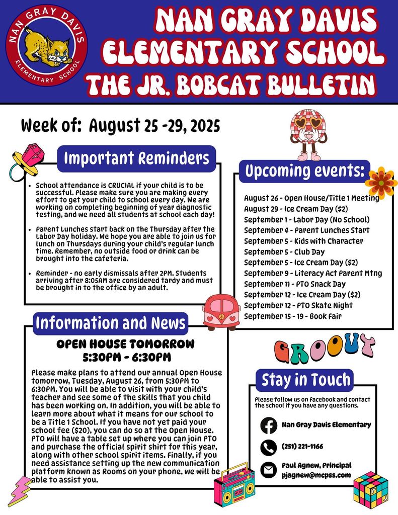 Parent Newsletter 8-25-25
