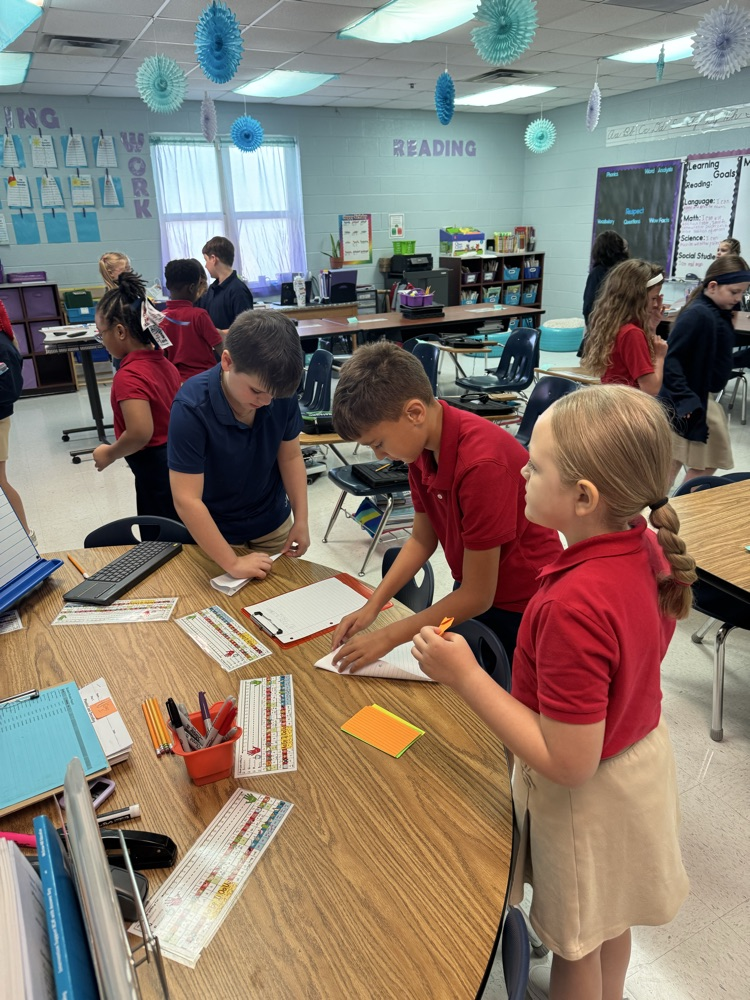 students working