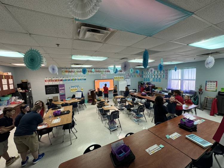 students working