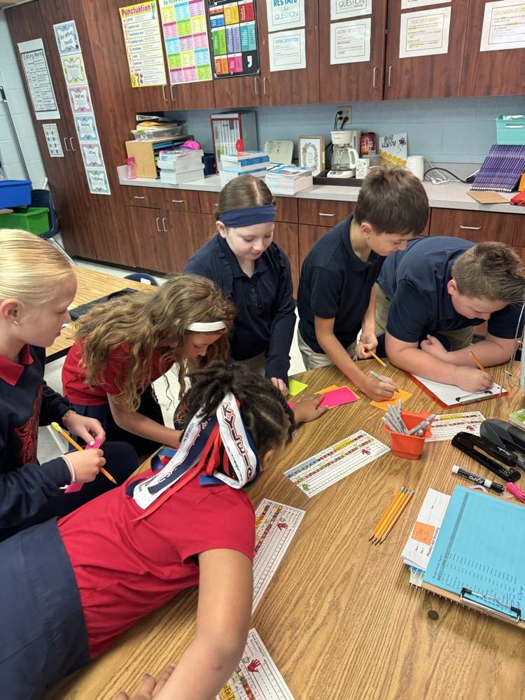 students working