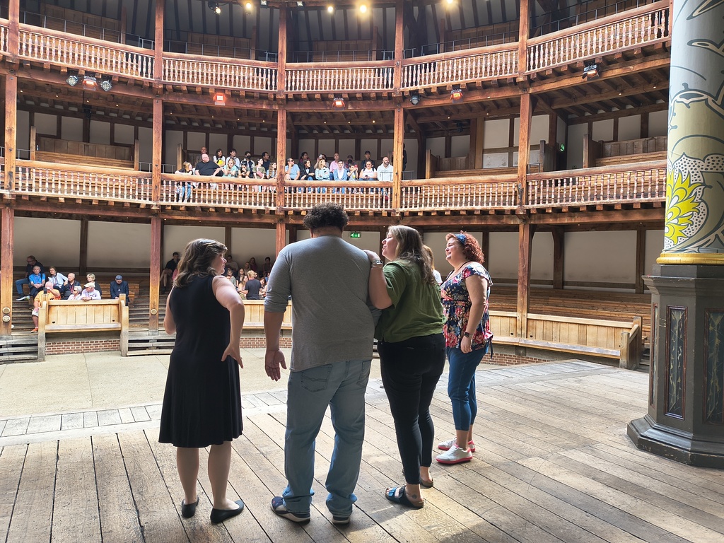 inside the Globe theater