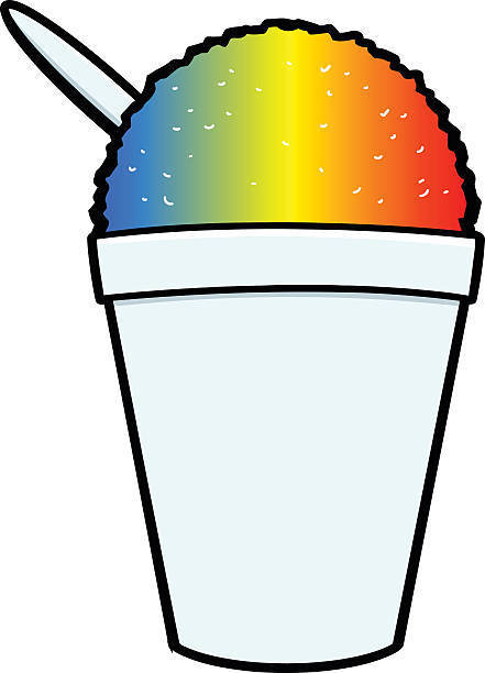 Rainbow colored snowcone