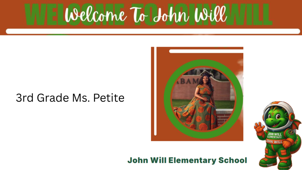 new 3rd grade teacher Ms. Petite