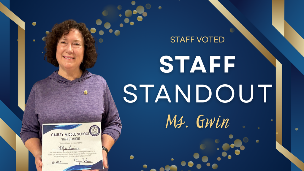 Woman holding a certificate with a background, staff standout