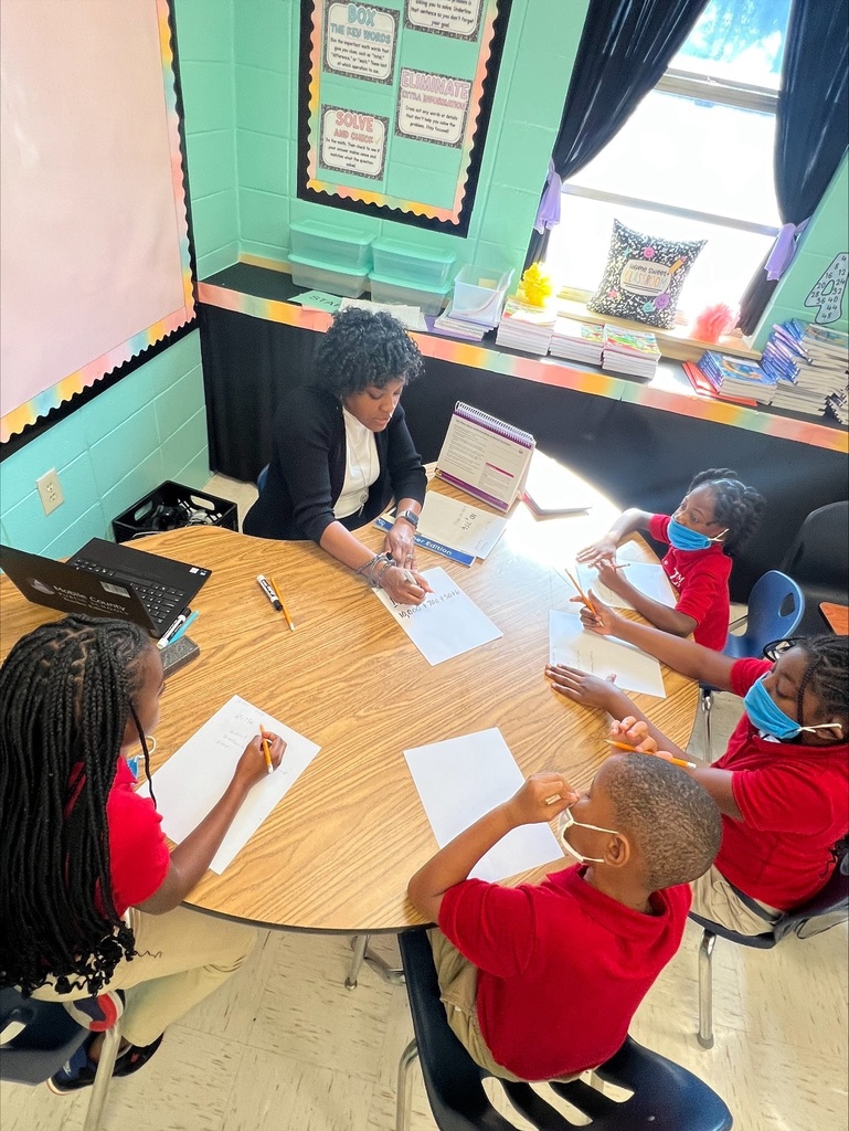 Mrs. Harris in small group