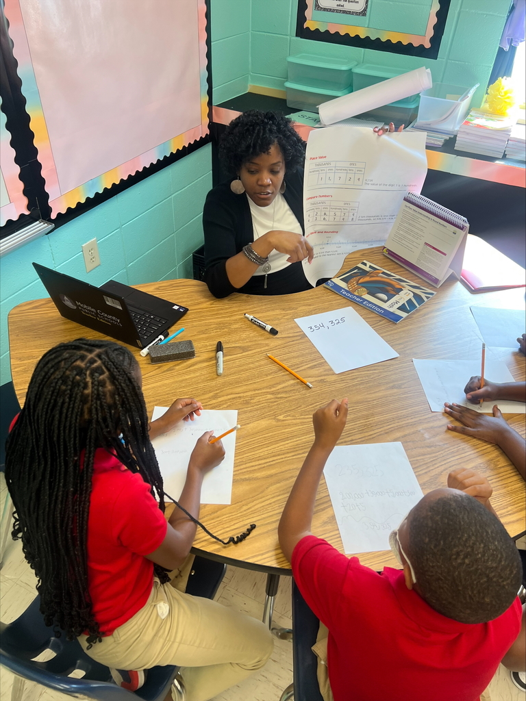 Mrs. Harris in small group