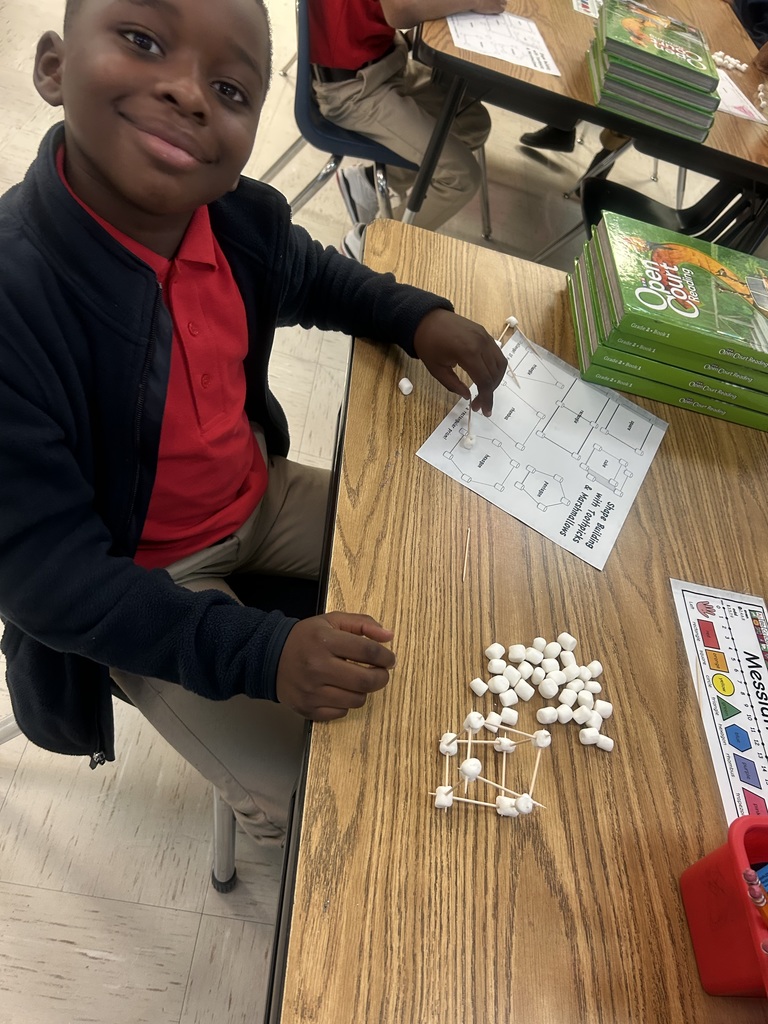 Mrs. Harper's class learning about 2D and 3D shapes 