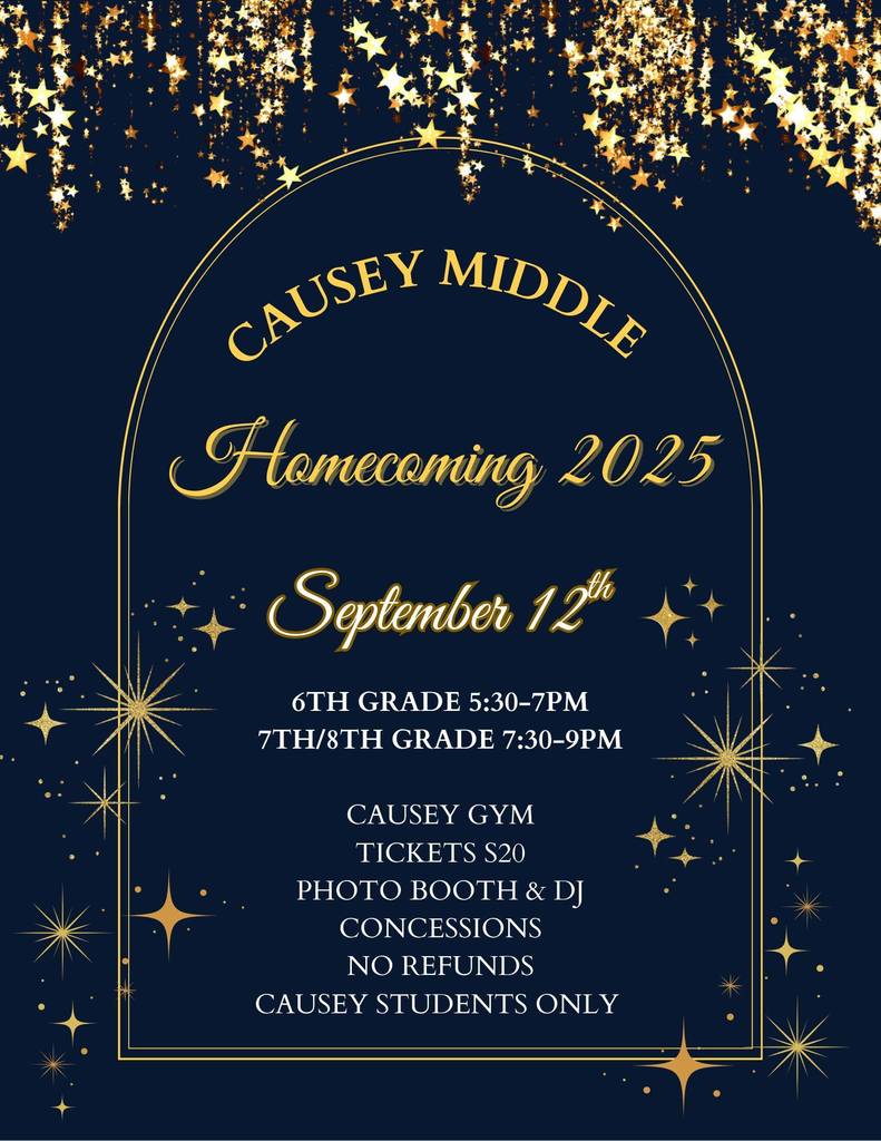 Graphic with Homecoming Dance info