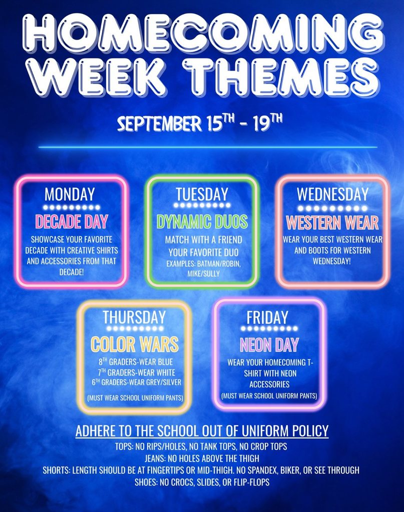 Homecoming  Spirit Week Flyer