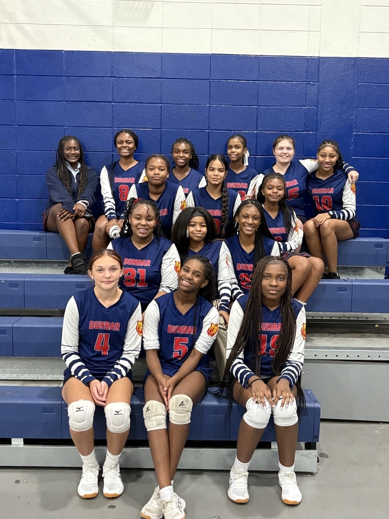 Dunbar Magnet Lady Tigers Volleyball team photo 