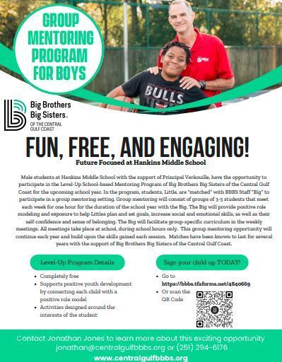 infromational flyer for Big Brothers and Sisters