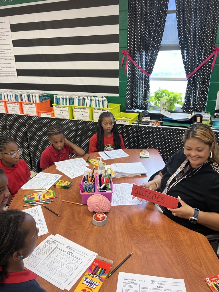 Ms. Colston's small group reading lesson 