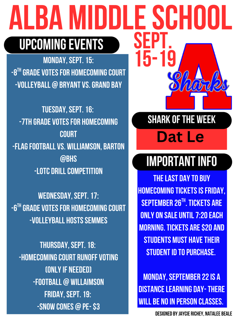 Newsletter for September 15-19