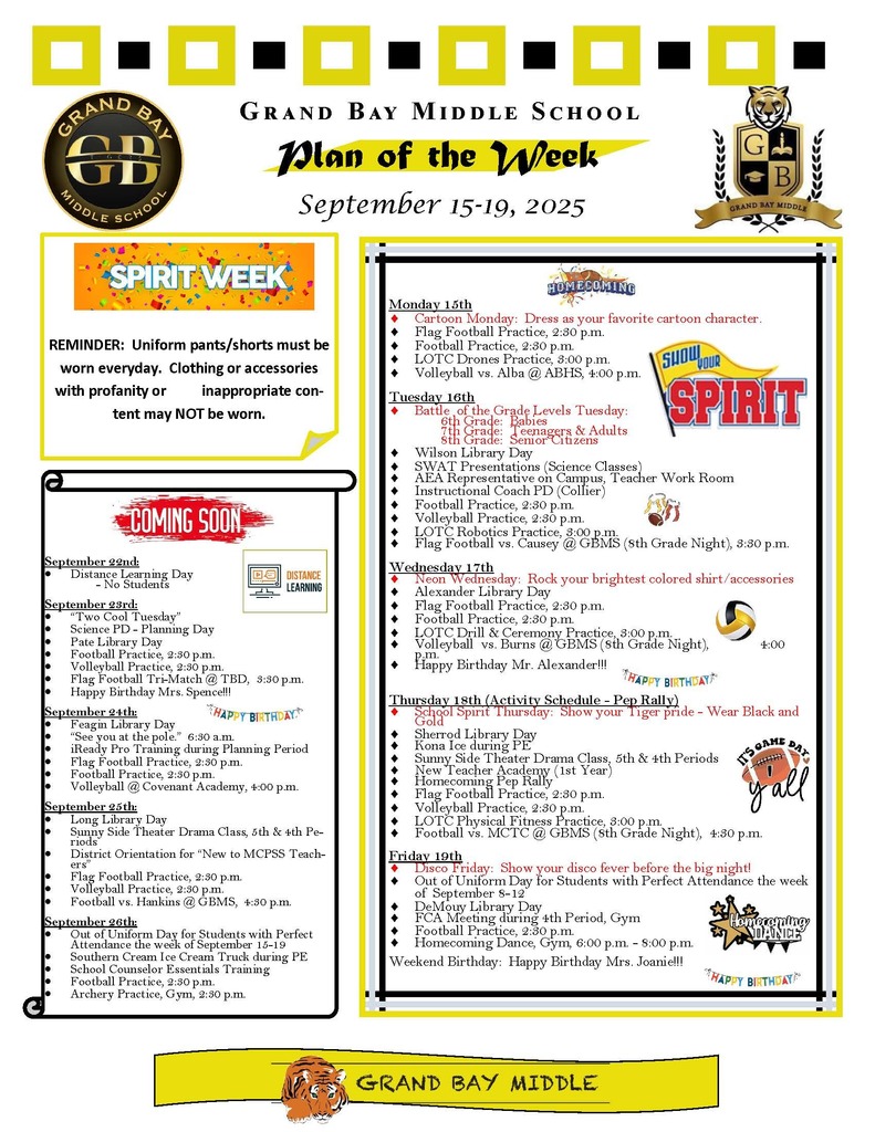 Plan of the Week