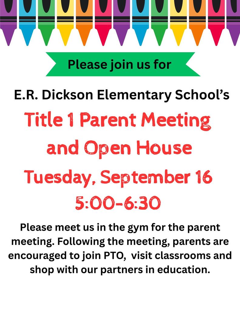 Title 1 Parent Meeting and Open House