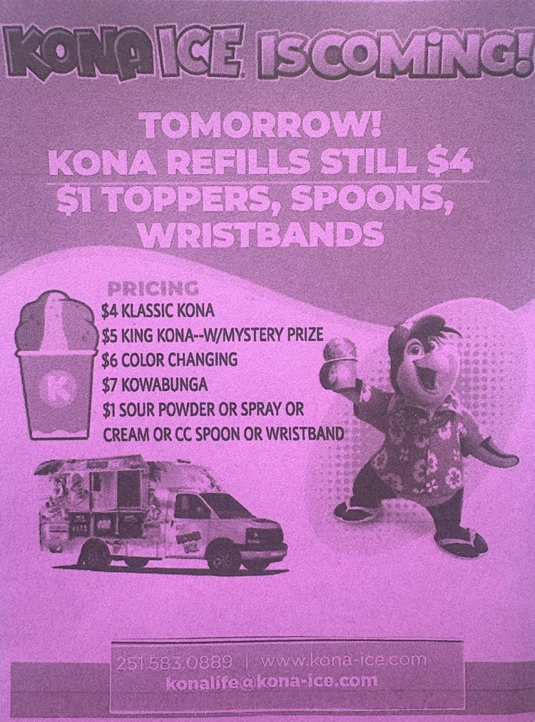 Kona Ice Schedule