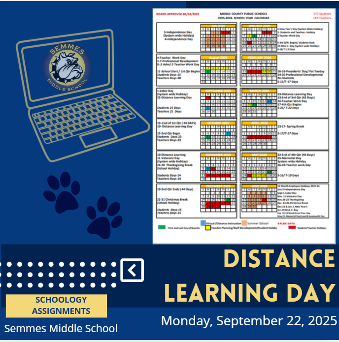 Distance Learning Day September 22, 2025