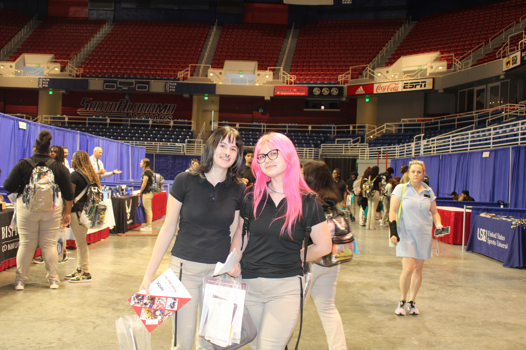 students at career fair