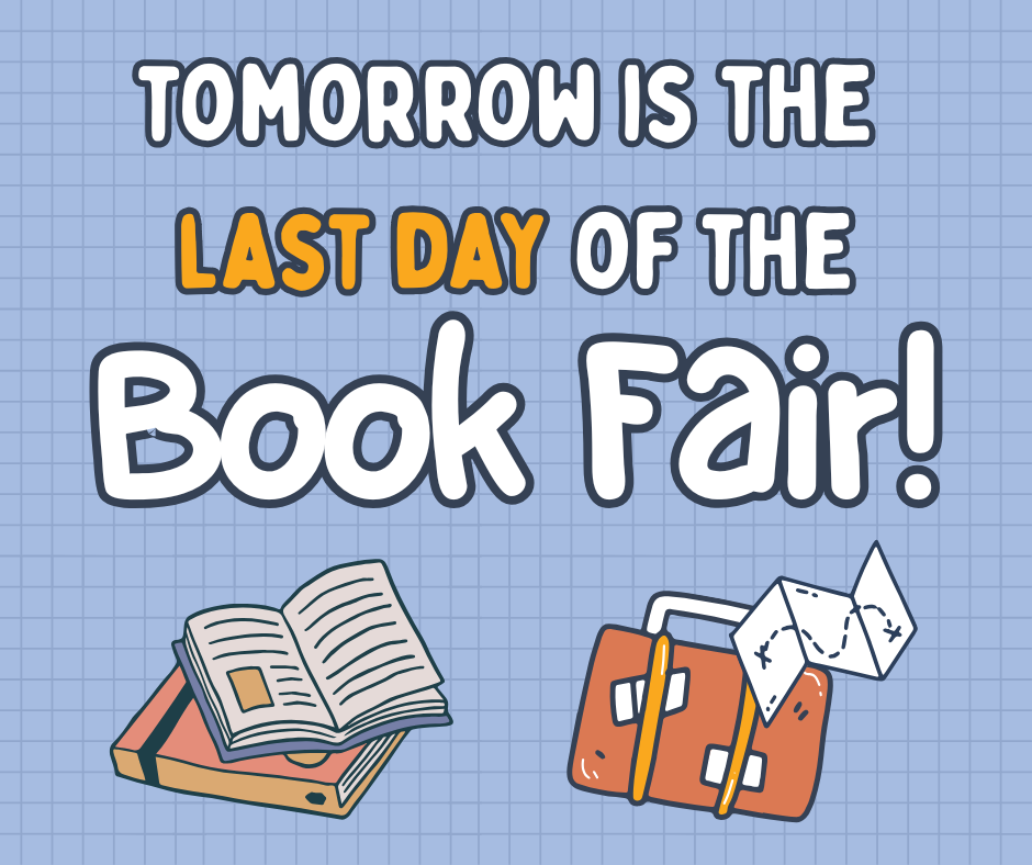 Tomorrow is the last day of the book fair!