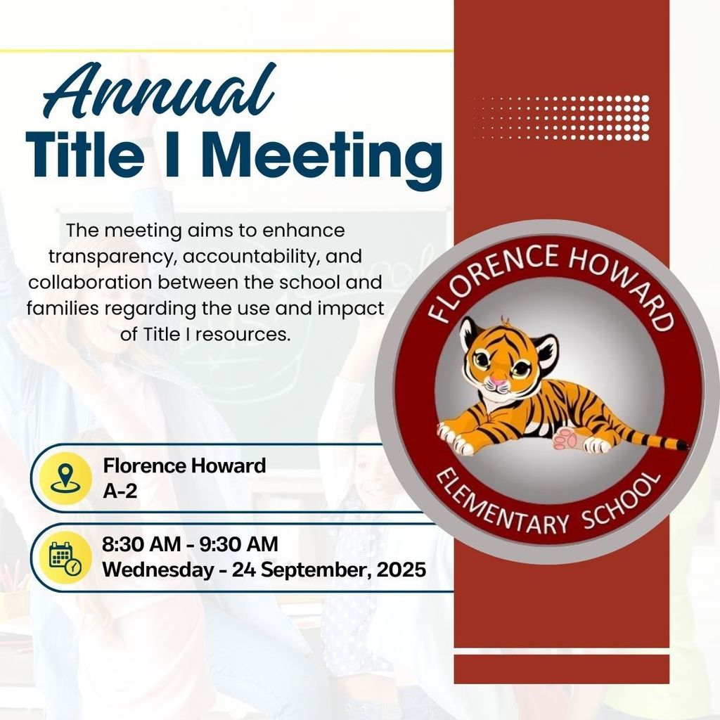 Annual Title I Meeting Wednesday, September 24, 2025 at 8:30am