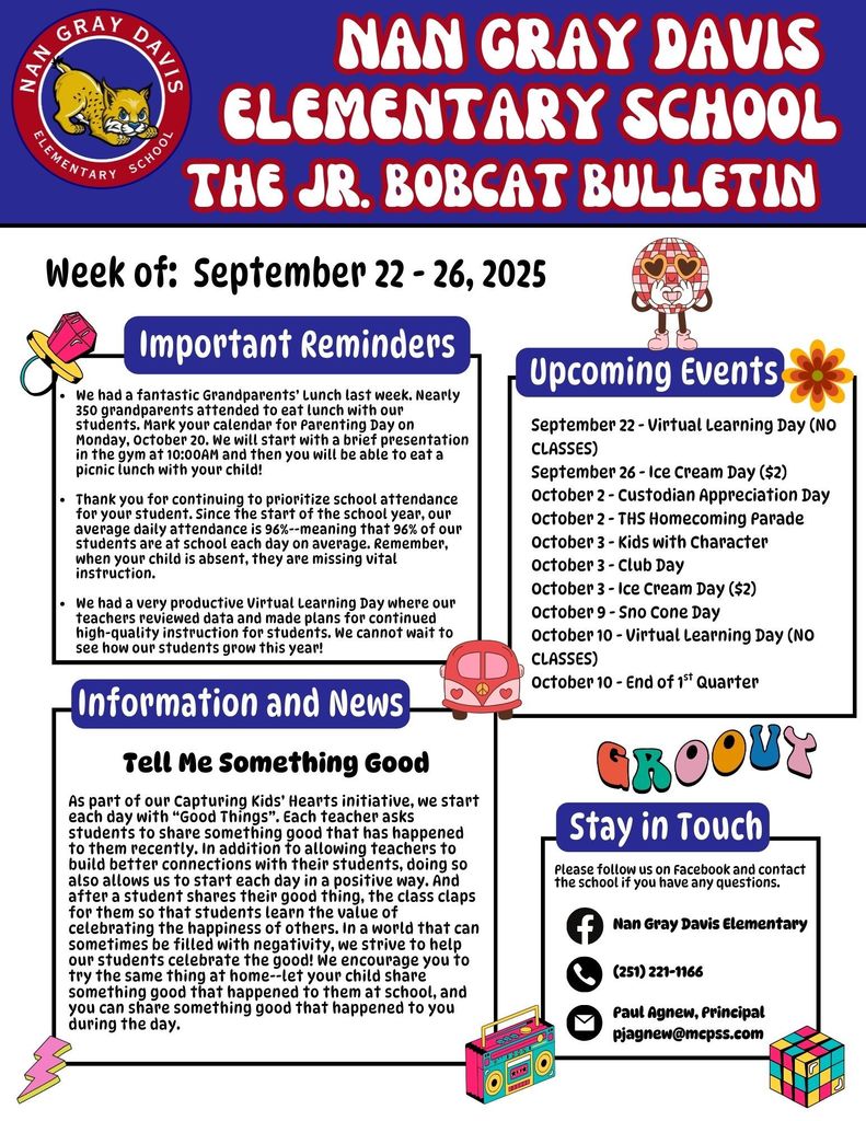 Parent Newsletter 9-22-25