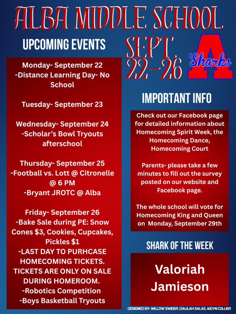 Newsletter Sept. 22-26