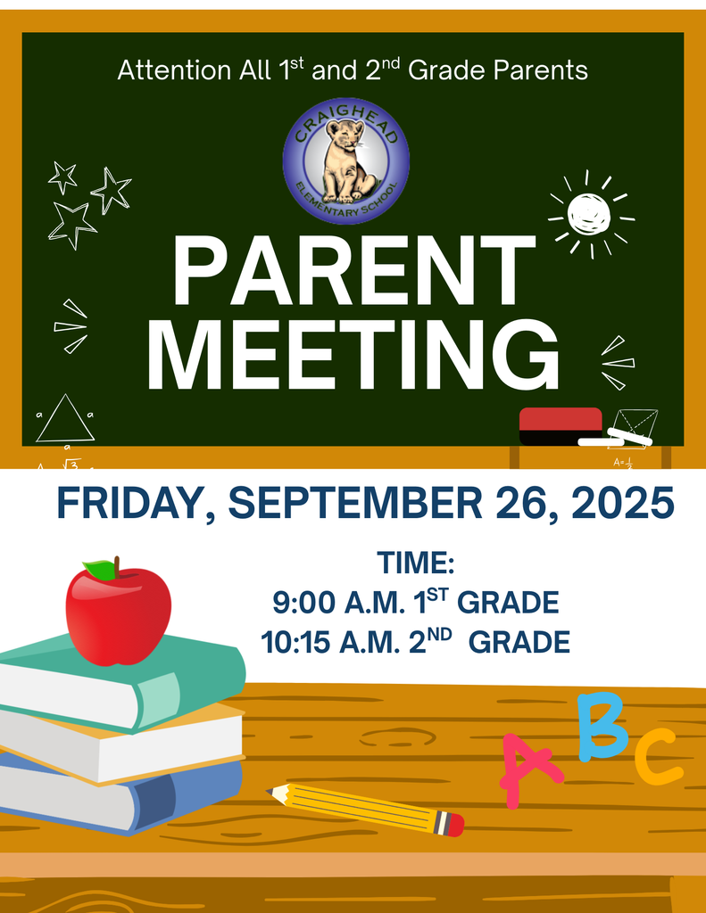 Parent Meeting for 1st and 2nd grade parents