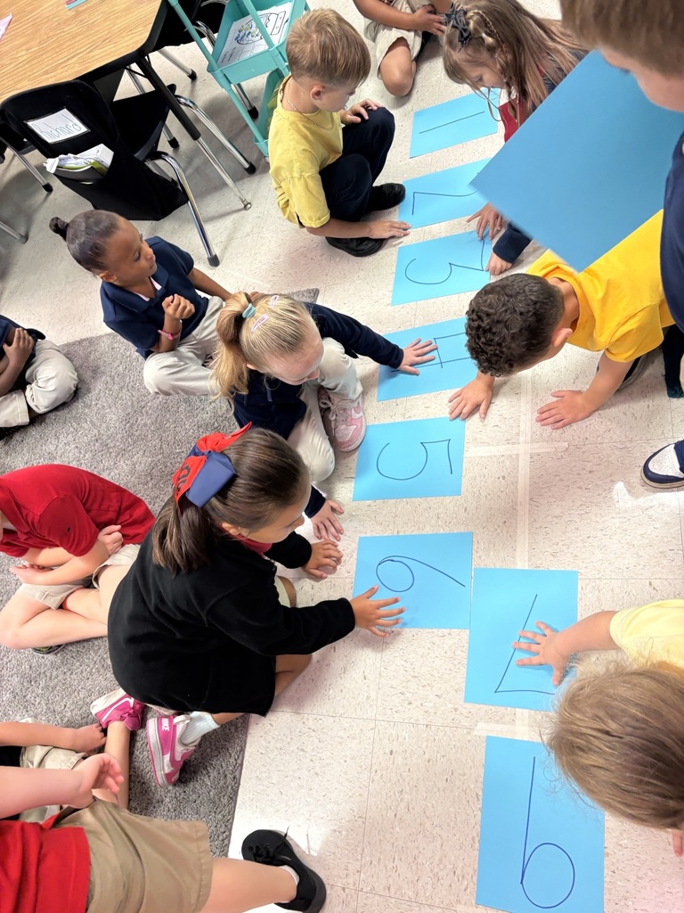 students constructing a number line