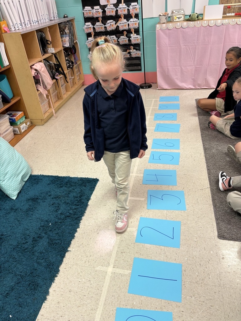 students constructing a number line