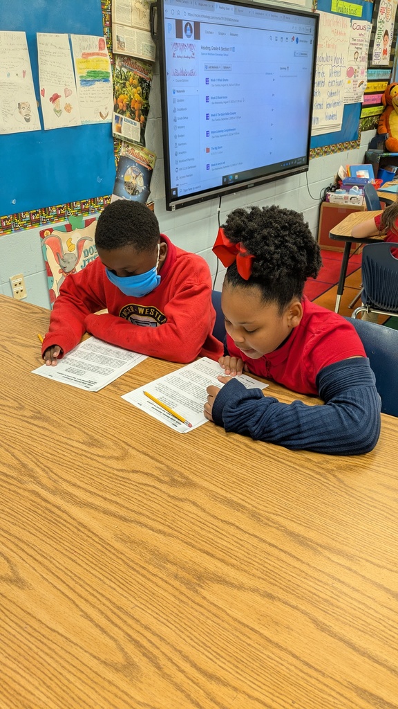 Mrs. Ashley's students Me-We reading strategy