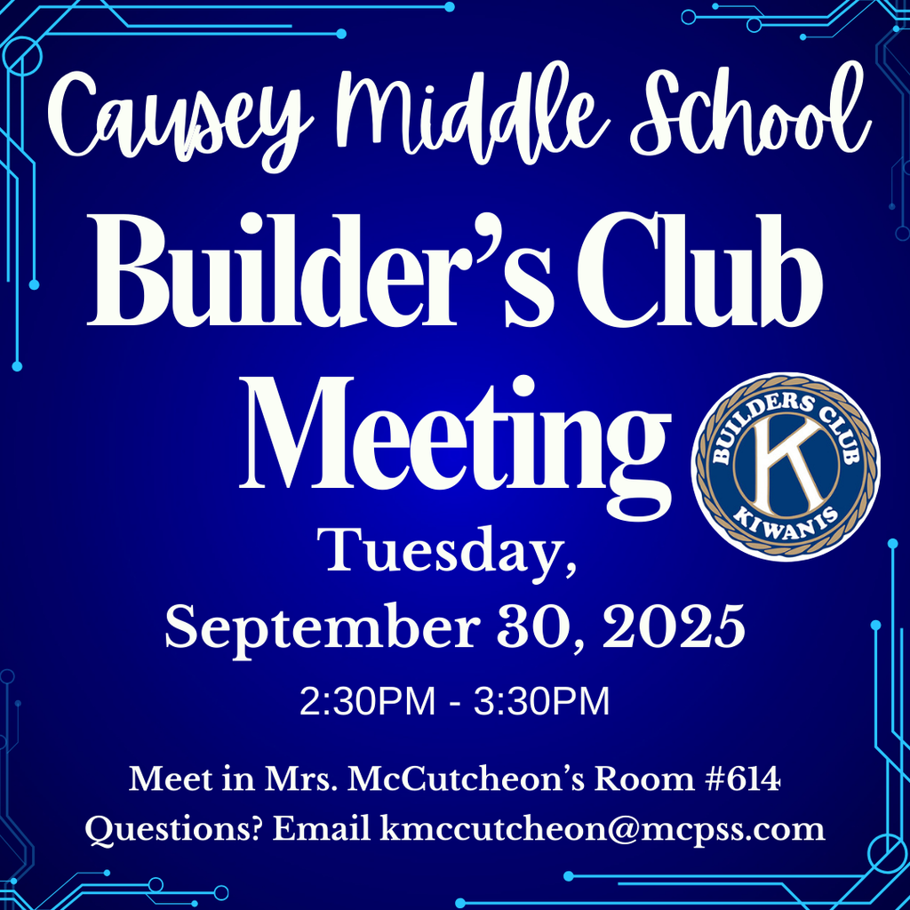 Graphic for builder's club meeting