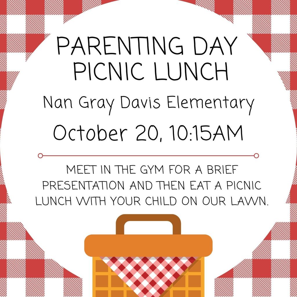 Parenting Day Picnic Lunch - October 20 10:15AM