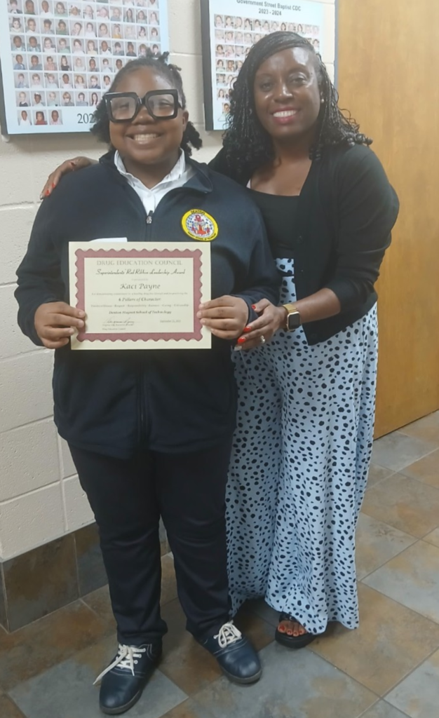 Kaci Payne and Mrs. Sayles