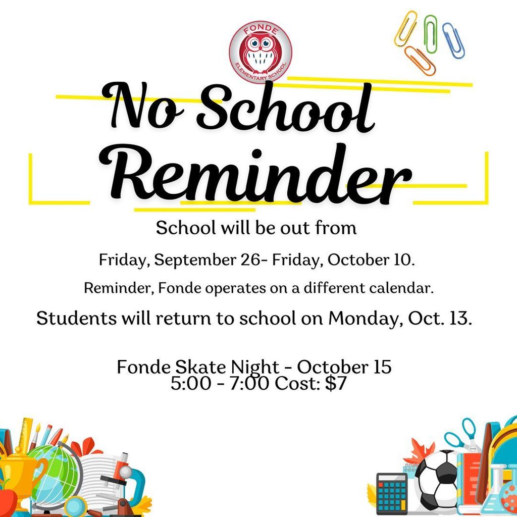 No School Reminder