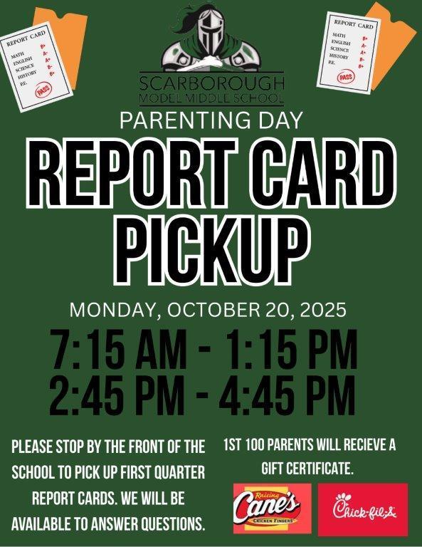 1st Quarter Report Card Pick Up