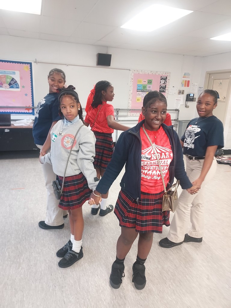 7th grade Evolving Butterflies meeting pictures.